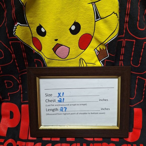 Pokémon Picachu Tee Shirt Youth XL Dark Gray Gotta Catch Em All Teen Boy - Picture 4 of 7